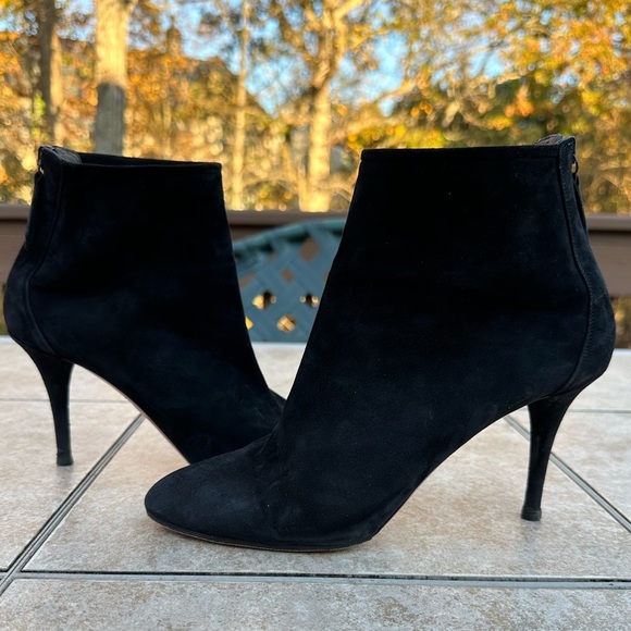 Aquazzura black suede ankle boots
